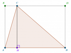 Calcul de l'aire d'un triangle à partir d'une hauteur