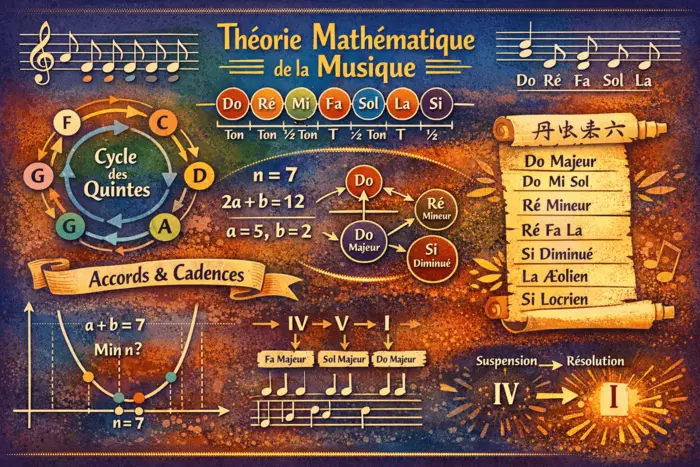 Théorie mathématique de la musique : II.Gammes, tonalité et harmonie